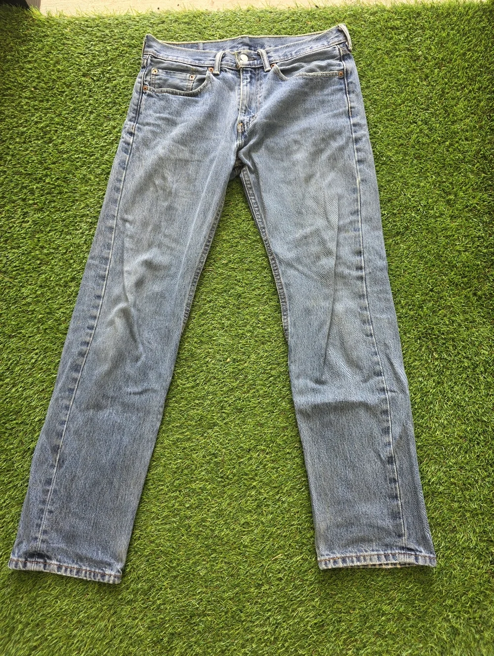 Levi's Mens Jeans 32x32 Classic Men's Blue Straight-Leg 100% Cotton Casual